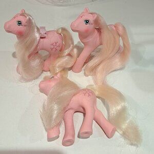 Qty 3 Honeysuckle flutter my little pony vintage toy horse pony G1 mlp